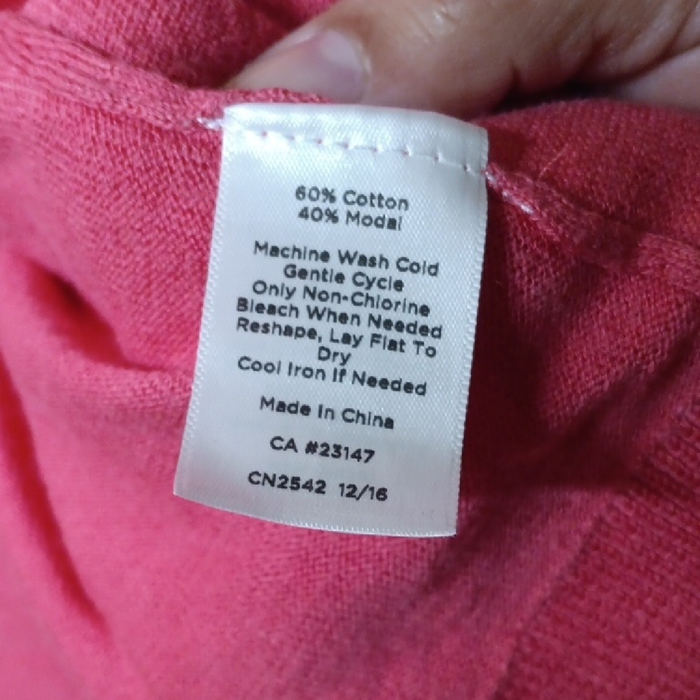 Talbots Vibrant Pink Open-Front Cardigan - Picture 3 of 6